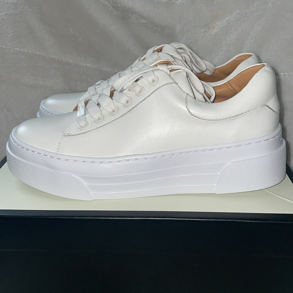 NWT J/SLIDES AMANDA White Leather Sneaker - Picture 11 of 15